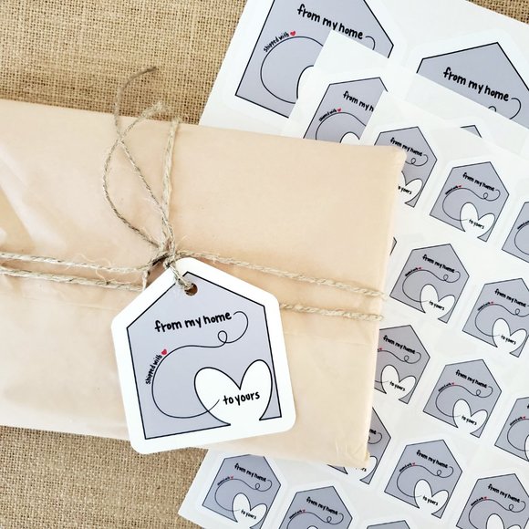 LB065 HANG TAGS From My Home Shipped with Love to Yours Package Tag [Price Firm] - Picture 4 of 7